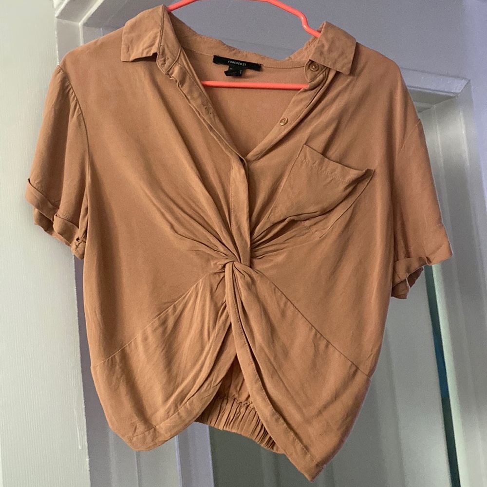 Forever 21 Small Tan Cropped Top